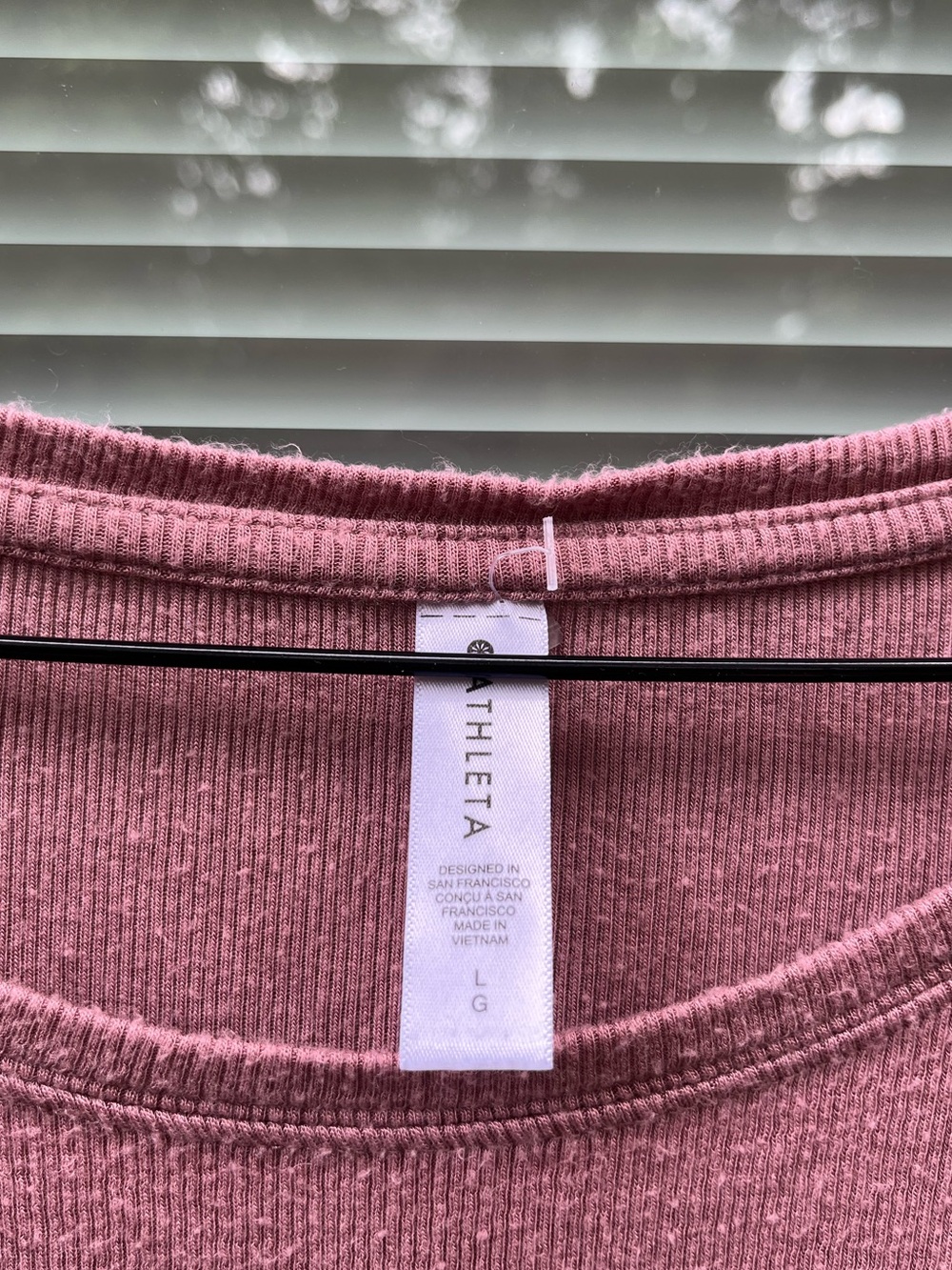 (2/$15) Athleta Well Rested Rib Sleep Tank Mauve / Blush Pink - Picture 3 of 8